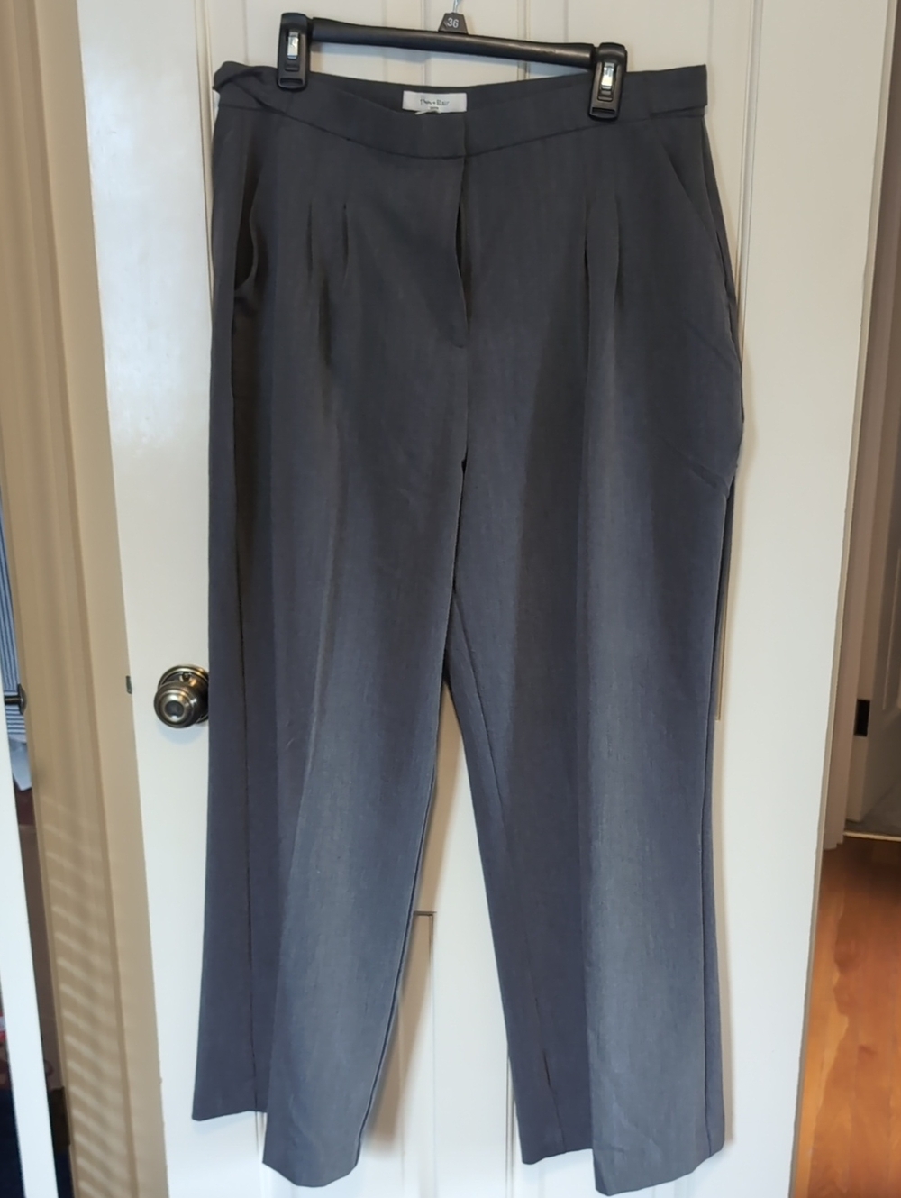 Classic Charcoal Straight-Leg Pants — St. John